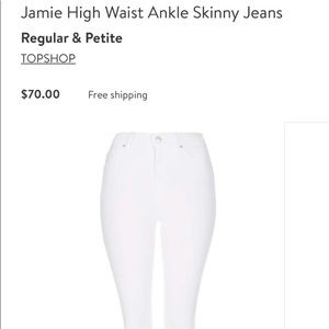 NWT Jamie High Waist Ankle Skinny Jeans